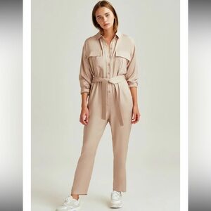 THE FIFTH LABEL NWT Wilderness Tan Button Down Pantsuit